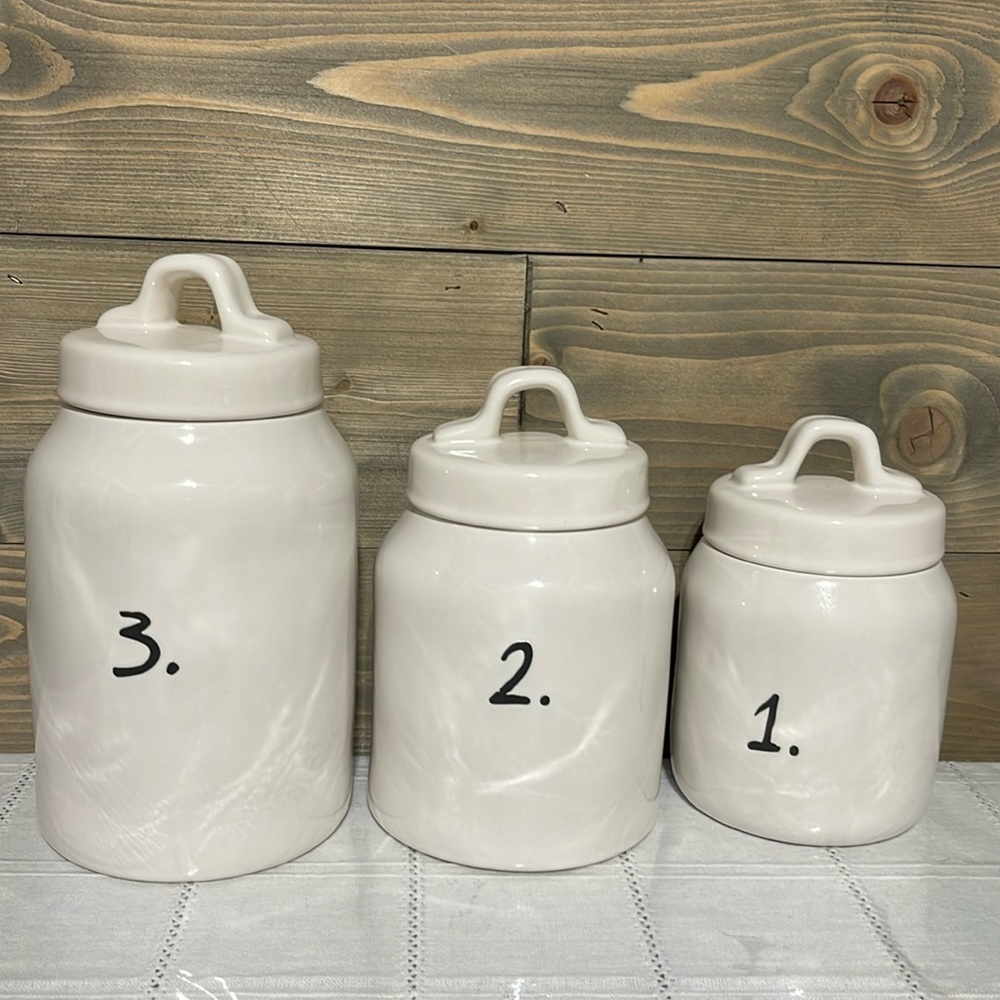 Rae dunn 123 canister sets